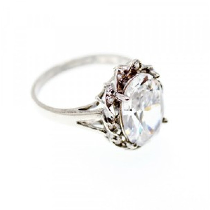 925 Sterling Silver CZ Ring Size 9
