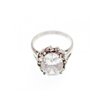 925 Sterling Silver CZ Ring Size 9