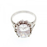 925 Sterling Silver CZ Ring Size 9