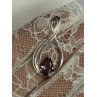 925 Sterling Silver Alexandrite Pear Pendant Length 1.5 Inch