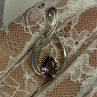 925 Sterling Silver Alexandrite Pear Pendant Length 1.5 Inch