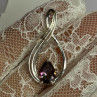 925 Sterling Silver Alexandrite Pear Pendant Length 1.5 Inch