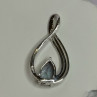 925 Sterling Silver Alexandrite Pear Pendant Length 1.5 Inch