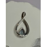925 Sterling Silver Alexandrite Pear Pendant Length 1.5 Inch