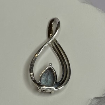 925 Sterling Silver Alexandrite Pear Pendant Length 1.5 Inch