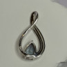 925 Sterling Silver Alexandrite Pear Pendant Length 1.5 Inch