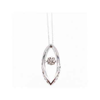 10K WHITE GOLD DIAMONDS CHAIN WITH PENDANT