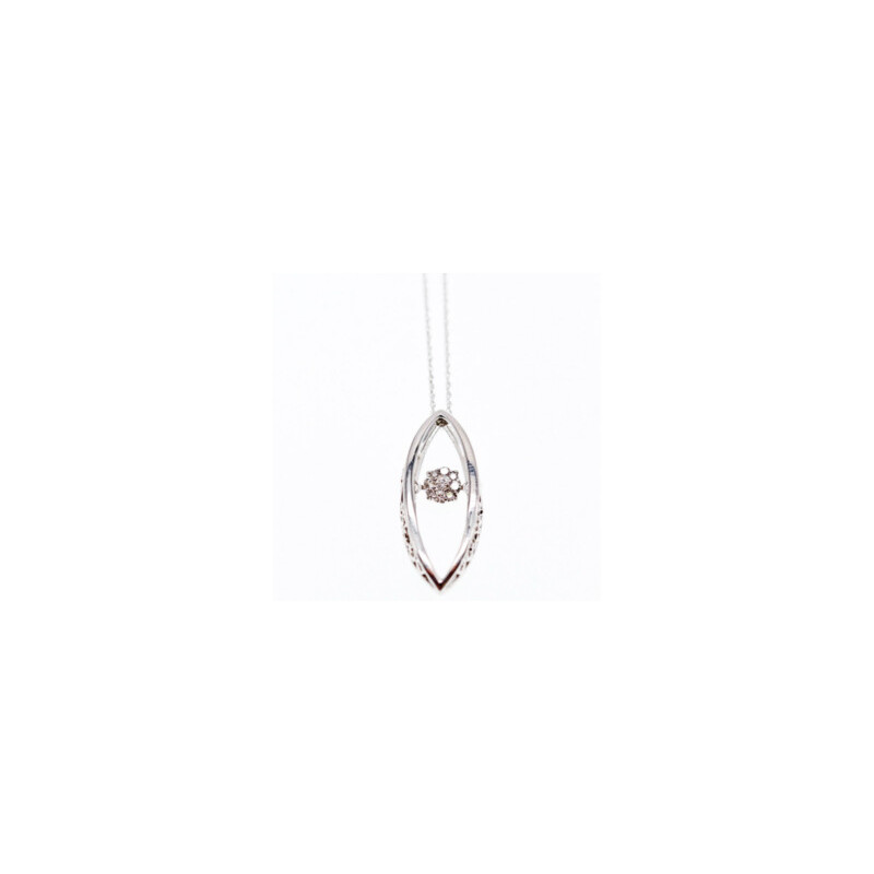 10K WHITE GOLD DIAMONDS CHAIN WITH PENDANT