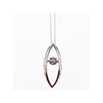 10K WHITE GOLD DIAMONDS CHAIN WITH PENDANT