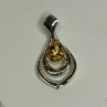 925 Sterling Silver Citrine Pear Pendant Length 1.3 Inch