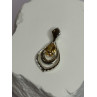 925 Sterling Silver Citrine Pear Pendant Length 1.3 Inch
