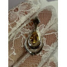 925 Sterling Silver Citrine Pear Pendant Length 1.3 Inch