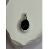 925 Sterling Silver Black Onyx Pendant Length 1.2 Inch