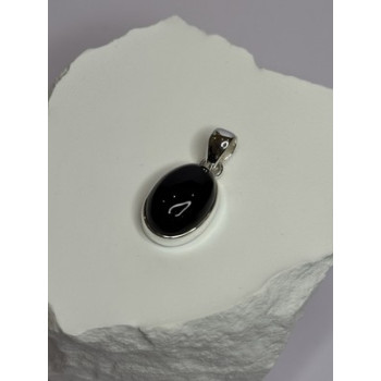 925 Sterling Silver Black Onyx Pendant Length 1.2 Inch