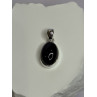 925 Sterling Silver Black Onyx Pendant Length 1.2 Inch
