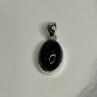 925 Sterling Silver Black Onyx Pendant Length 1.2 Inch