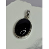 925 Sterling Silver Black Onyx Pendant Length 1.7 Inch