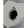 925 Sterling Silver Black Onyx Pendant Length 1.7 Inch