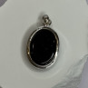 925 Sterling Silver Black Onyx Pendant Length 1.7 Inch