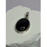 925 Sterling Silver Black Onyx Pendant Length 1.7 Inch