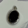925 Sterling Silver Black Onyx Pendant Length 1.7 Inch