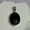 925 Sterling Silver Black Onyx Pendant Length 1.7 Inch
