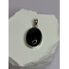 925 Sterling Silver Black Onyx Pendant Length 1.7 Inch