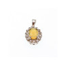 925 Sterling Silver Opal & CZ Pendant