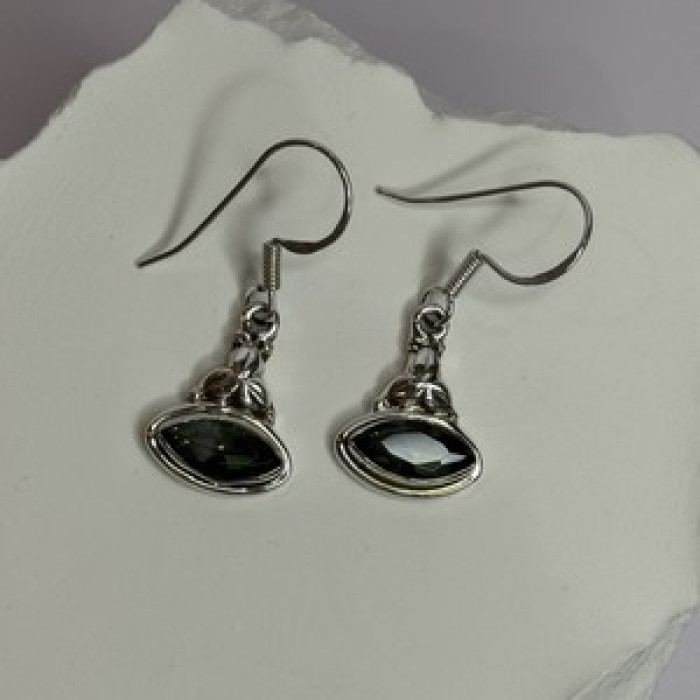 925 Sterling Silver Alexandrite Earrings Length 1.3 Inch