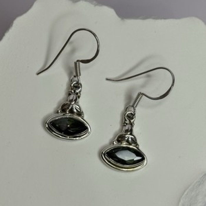 925 Sterling Silver Alexandrite Earrings Length 1.3 Inch