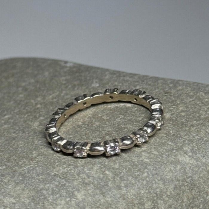 925 Sterling Silver CZ Ring Size 7