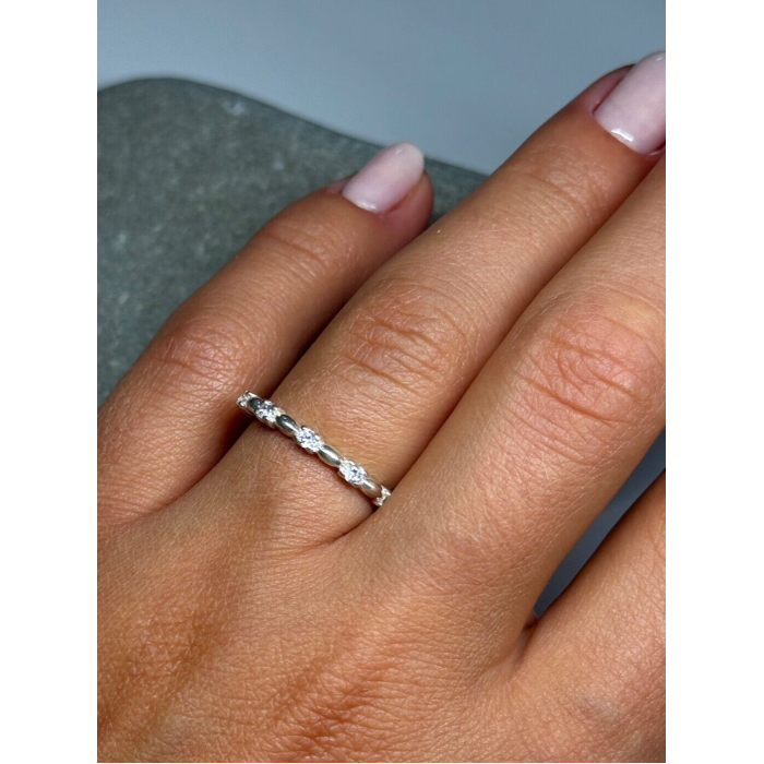 925 Sterling Silver CZ Ring Size 7