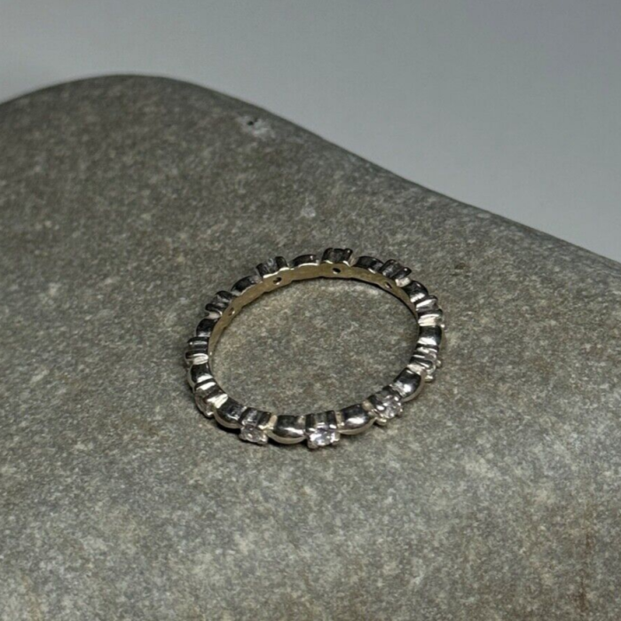 925 Sterling Silver CZ Ring Size 7