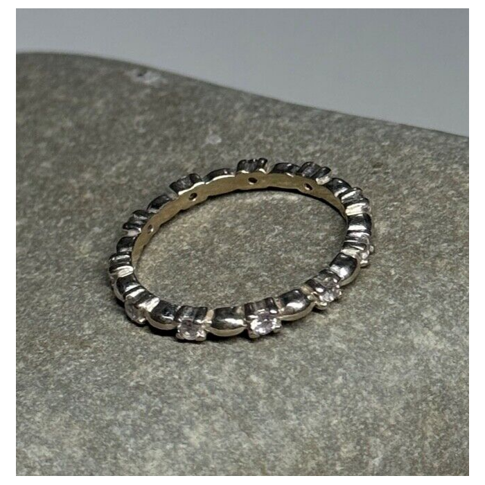 925 Sterling Silver CZ Ring Size 7