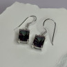 925 Sterling Silver Alexandrite Elegant Earrings Length 1.2 Inch