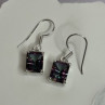 925 Sterling Silver Alexandrite Elegant Earrings Length 1.2 Inch