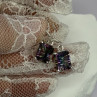 925 Sterling Silver Alexandrite Elegant Earrings Length 1.2 Inch