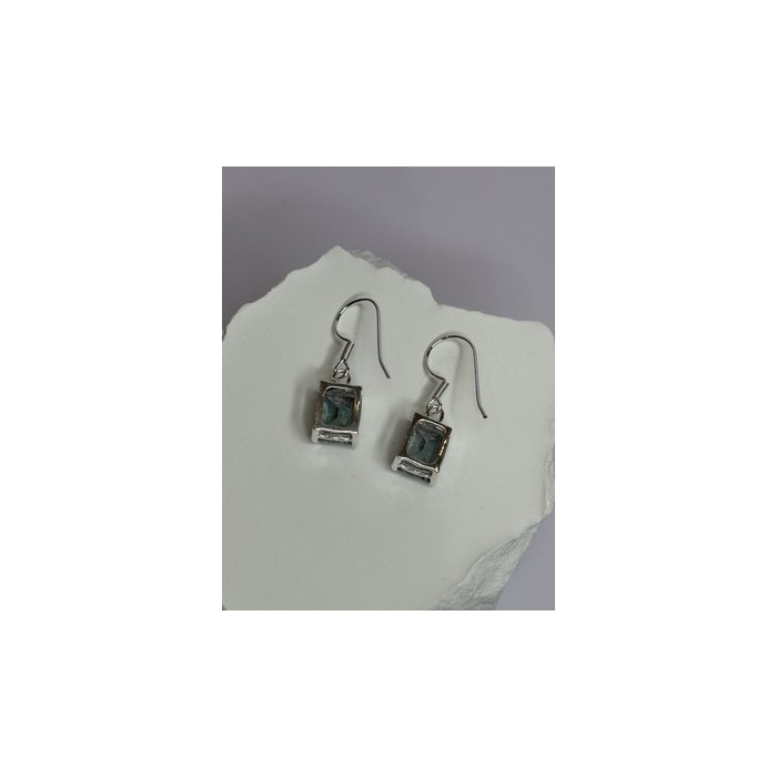 925 Sterling Silver Alexandrite Elegant Earrings Length 1.2 Inch