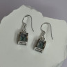 925 Sterling Silver Alexandrite Elegant Earrings Length 1.2 Inch