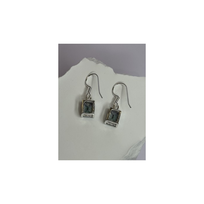 925 Sterling Silver Alexandrite Elegant Earrings Length 1.2 Inch