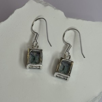 925 Sterling Silver Alexandrite Elegant Earrings Length 1.2 Inch