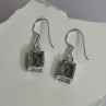 925 Sterling Silver Alexandrite Elegant Earrings Length 1.2 Inch