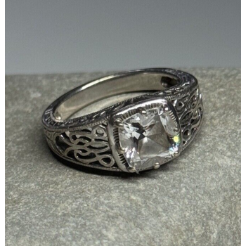 925 Sterling Silver Achroite (tourmaline) Ring Size 6