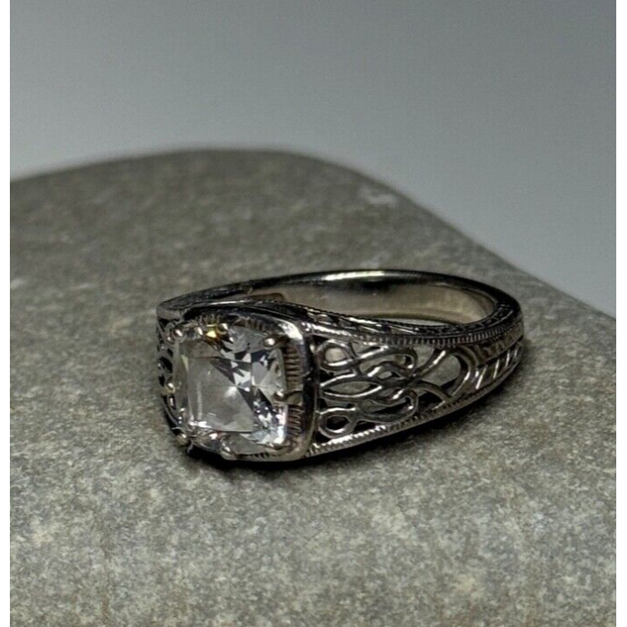 925 Sterling Silver Achroite (tourmaline) Ring Size 6