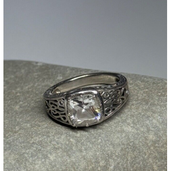 925 Sterling Silver Achroite (tourmaline) Ring Size 6