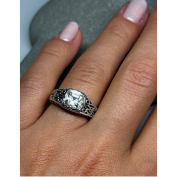 925 Sterling Silver Achroite (tourmaline) Ring Size 6