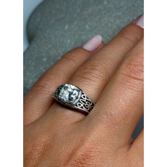 925 Sterling Silver Achroite (tourmaline) Ring Size 6