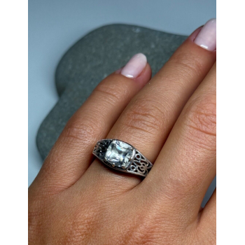 925 Sterling Silver Achroite (tourmaline) Ring Size 6