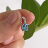 925 Sterling Silver Topaz & Diamond Pendant