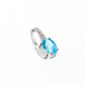 925 Sterling Silver Topaz & Diamond Pendant